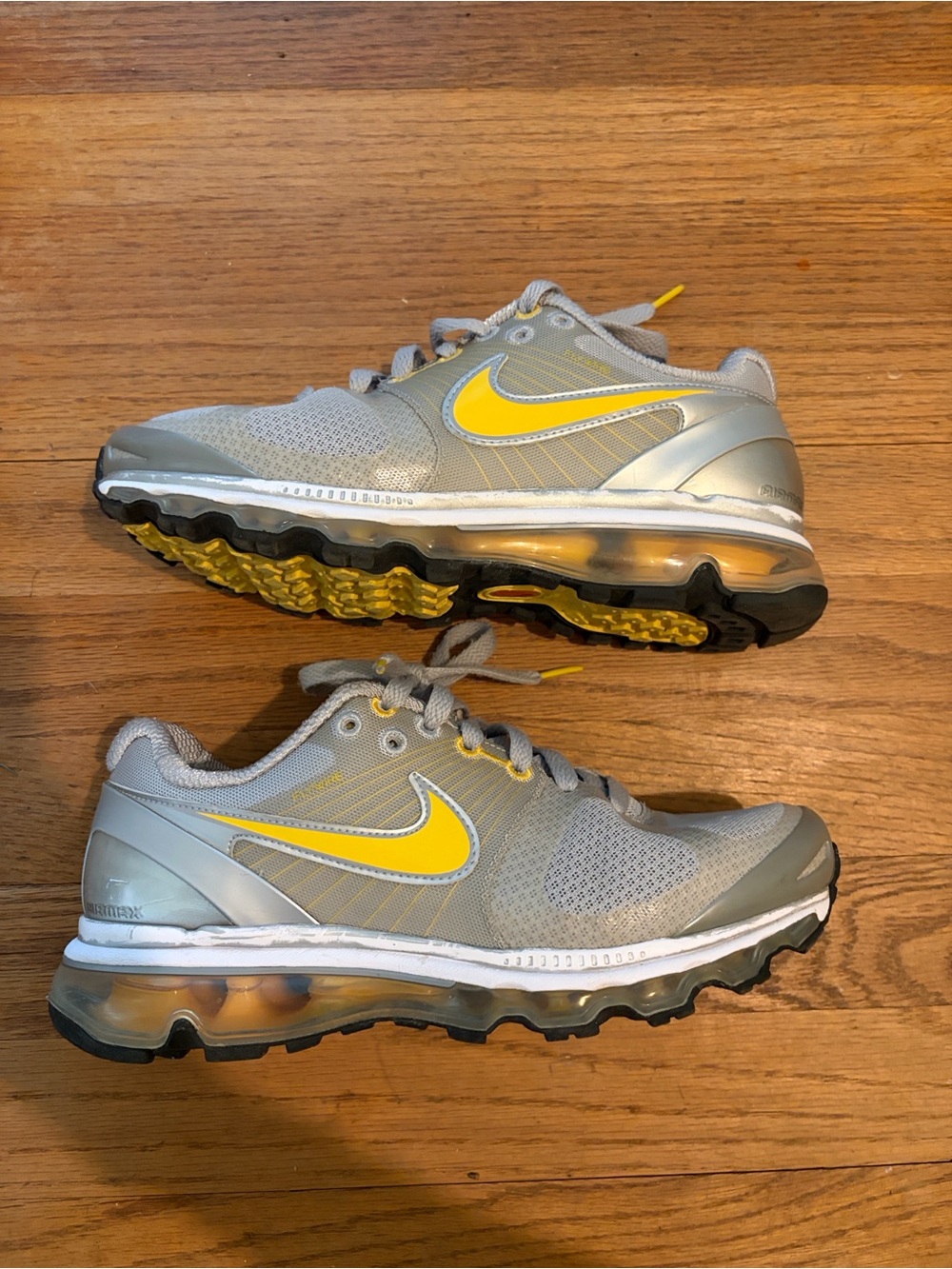 Nike Grey and Yellow Athletic Sneakers